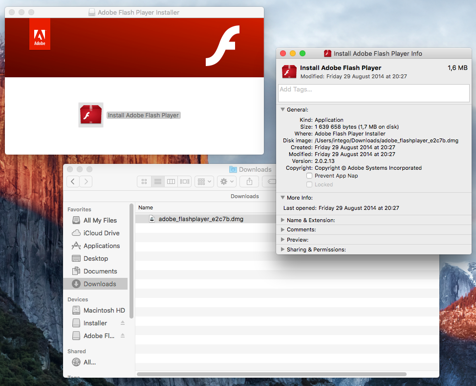 adobe flash for mac 10.9.5
